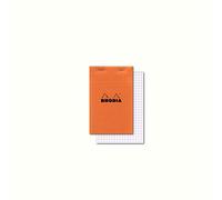 Clairefontaine ES Bloc de notas grapado y microperforado Rhodia, DIN A5, 14,8 x 21 cm, 80hojas, 80 g, cuadrícula naranja, 1 Unidad, color naranja 21 x 29,7 cm