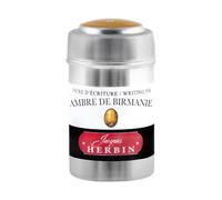 Clairefontaine ES Herbin 20141T - Une boite de 6 cartouches d'encre pour stylo-plumes et stylos roller (produit sans emballage - objectif zéro déchet), Ambre de Birmanie