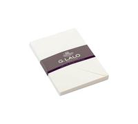Clairefontaine ES Lalo 21000L - Un paquet de 20 enveloppes gommées 11,4x16,2 cm 125g, Vélin pur coton, Crème