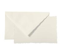 Clairefontaine ES Lalo 25200L - Juego de correspondencia «Collection de Paris» con 10 Sobres de 9,7 x 15,2 cm, 300 g y 10 sobres forrados con bordes dentados de 10 x 15,8 cm, color blanco