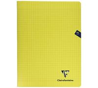 Clairefontaine ES mimesys 24 x 32 cm (a cuadros Polypro libreta grapada con 48 hojas - amarillo (Paquete de 6)
