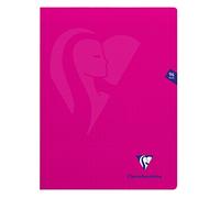 Clairefontaine ES mimesys 24 x 32 cm (a cuadros Polypro libreta grapada con 48 hojas - Color Rosa