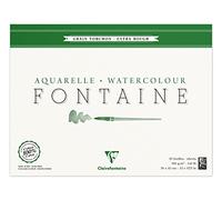Clairefontaine Fontaine 96430C - Bloc de dibujo para acuarela (grano grueso, 30 x 40 cm, 25 hojas, 300 g), color blanco