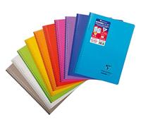 Clairefontaine Koverbook 376801 C cuaderno de espiral protectora enveloppante en Polypro 160 páginas cuadriculadas con margen 90 G A4 color aleatorio
