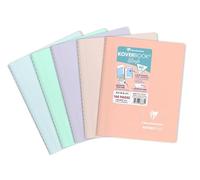 Clairefontaine Koverbook Blush Lot de 5 cahiers à spirales A5 90 g Carré 80 feuilles Couleurs assorties