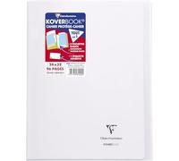 Clairefontaine Koverbook - Cuaderno cosido de 96 páginas con cuadrí, tapa de polipropileno, de 90 g, 24 x 32 cm, color incoloro 32.50 x 25.50 x 0.70