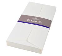 Clairefontaine Lalo 46100L - Un paquet sous film de 25 enveloppes adhésives doublées 11x22 cm en Papier vergé de France, Blanc