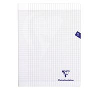 Clairefontaine Libreta grapado Mimesys. Tamaño 240 x 320 mm, a cuadros 5/5, 96 páginas, color transparente