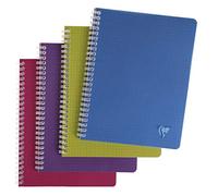 Clairefontaine Linicolor Lot de 10 cahiers à spirale 17 x 22 cm quadrillés 50 feuilles 90 g Couleurs assorties