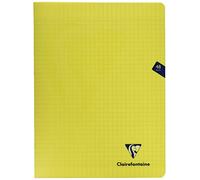 Clairefontaine mimesys 24 x 32 cm (a cuadros Polypro libreta grapada con 24 hojas, color amarillo