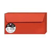 Clairefontaine Pack de 20 sobres Pollen, color rojo coral 22 x 11 x 0.10