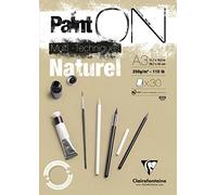 Clairefontaine Paint-On - Bloc de cartulina para pintura (A3, natural), multicolor