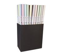 CLAIREFONTAINE Papel de Regalo Kraft Vergé Colores Lisos Pastel 0,7x3 m (Caja de 50)
