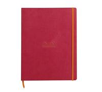 Clairefontaine Rhodiarama - Cuaderno flexible 160 páginas rayadas, marfil 22 x 29,7 cm 90 g Frambuesa