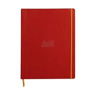 Clairefontaine Rhodiarama - Cuaderno flexible 160 páginas rayadas, marfil 22 x 29,7 cm 90 g Rojo amapola