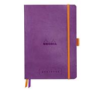 Clairefontaine Rhodiarama goalbook cuaderno 240 páginas numeradas marfil cuadros pequeños A5 90 G Color Morado Oscuro