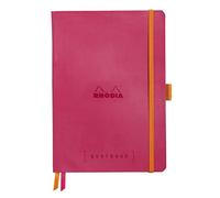 Clairefontaine Rhodiarama goalbook cuaderno 240 páginas numeradas marfil cuadros pequeños A5 90 G frambuesa