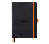 Clairefontaine Rhodiarama goalbook cuaderno 240 páginas numeradas marfil cuadros pequeños A5 90 G Negro