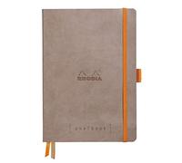 Clairefontaine Rhodiarama goalbook cuaderno 240 páginas numeradas marfil cuadros pequeños A5 90 G Taupe