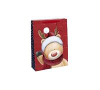 Clairefontaine X-31226-1WCpack - Lote de 12 bolsas de regalo Excellia - Tamaño XL - 33 x 15 x 45,5 cm - 210 g - Diseño: bebé reno, lentejuelas, Navidad para niños, ideal para: juegos de mesa,