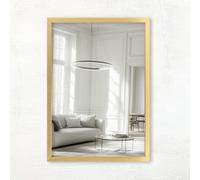 Clamaro Espejo de Pared Vision con Marco MDF, Dorado, 80 x 150 cm | Hecho a Mano en Alemania, Más de 300 Tamaños a Elegir, Montaje Vertical y Horizontal, Soporte Mural de Metal Incluido
