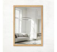 Clamaro Espejo de Pared Vision con Marco MDF, Roble Catania, 85 x 180 cm | Hecho a Mano en Alemania, Más de 300 Tamaños a Elegir, Montaje Vertical y Horizontal, Soporte Mural de Metal Incluido