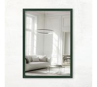 Clamaro Espejo de Pared Vision con Marco MDF, Verde Oscuro, 80 x 140 cm | Hecho a Mano en Alemania, Más de 300 Tamaños a Elegir, Montaje Vertical y Horizontal, Soporte Mural de Metal Incluido