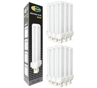 CLAR - Bombilla Fluorescente Gemini D/E 26W 4000K G24q-3 Luz Blanca Neutra CFL Profesional Tubo Compacto Alto Flujo 4 Pines Reemplazo Iluminación Técnica Cocina Oficina Taller Precisa