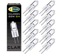 CLAR - Bombilla Halógena 2-PIN G4 20W 12V CL, Bombillas Halógenas, Foco 12V, Luz Cálida (Pack 10)