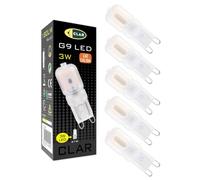 CLAR - Bombilla LED G9, 3W 3000K (Pack 5)