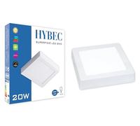 CLAR - Downlight LED de Superficie Cuadrado 20W, Luz Fría 6500K, Plafón para Techo (Pack 1)