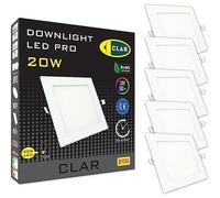 CLAR - Downlight LED Techo Empotrable, Focos LED Interior Techo, Luz LED Techo, Focos Empotrables LED, Luz LED Techo