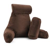 Clara Clark Premium - Almohada de Espuma viscoelástica triturada para TV, marrón, Large