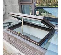 Claraboya de aluminio con control remoto con sensor de lluvia de doble capa templada, tamaño personalizable ideal para ventilación del hogar y mejora de la luz natural