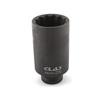 CLAS Equipements Casquillo de Impacto Tuerca buje VAG 12 Caras, 34 mm 1/2 Pulgadas L.85 mm CR-Mo - SA 7043