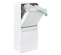 Clasificador de ropa con 2 compartimentos, acero, 90,2 x 40,2 x 24,4 cm, blanco