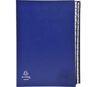 Clasificador Exacompta de cartón rígido con separadores de plástico de la A a la Z, color azul, modelo 621229E