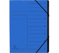 Clasificador Exacompta, formato A4, con 7 compartimentos, color , tipo grapado, modelo 540702E, color azul