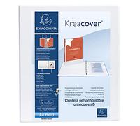 Classeur 2 anneaux en d 20mm remborde 3 pochettes exterieures krea cover - a4 maxi