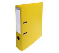 Classeur à levier a4, dos 70mm, recouvert pvc, coloris jaune - lot de