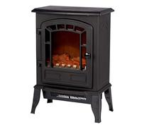 Classic Fire Torino Chimenea Eléctrica - Chimenea Decorativa con Calefacción, Panel de Control y Temporizador - Estufa Eléctrica Independiente con Llama LED - 2000W - Negra