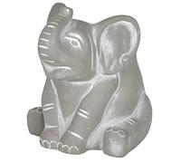 Classic Home and Garden Cement Buddies, Maceta Decorativa de Animales Bonitos para Escritorio, con Revestimiento UV y tapón de Drenaje, para Interiores y Exteriores, Pequeña, Natural, Elefante