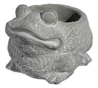 Classic Home and Garden Cement Buddies - Maceta para Interiores y Exteriores con Agujero de Drenaje, Rana, Gris Natural, pequeña, 6 Pulgadas