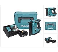 Clavadora a batería Makita DBN 500 RF1J de 18 V, 15-50 mm + 1 batería de 3,0 Ah + cargador + Makpac