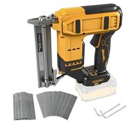 Clavadora de brads inalámbrica de 18GA compatible con batería Dewalt 20V MAX, clavadora de corona estrecha sin escobillas con 1000 clavos y 1000 grapas para bricolaje, DIY y carpintería
