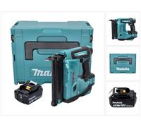 Clavadora de cabeza aplanada a batería Makita DBN 500 F1J, 18 V, 15-50 mm + 1 batería de 3,0 Ah + Makpac (sin cargador)