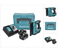 Clavadora de cabeza aplanada a batería Makita DBN 500 RFJ de 18 V, 15-50 mm + 2 baterías de 3,0 Ah + cargador + Makpac