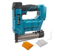 Clavadora inalámbrica Brad compatible con batería Makita de 18 V, mejorada 2 en 1 pistola de uñas eléctrica/pistola grapadora para bricolaje carpintería, con 1000 clavos y 1000 grapas