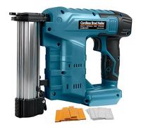 Clavadora inalámbrica mejorada 18GA, compatible con batería Makita de 18 V, clavadora sin escobillas, grapadora eléctrica con 1000 clavos y 1000 grapas para bricolaje, bricolaje y carpintería