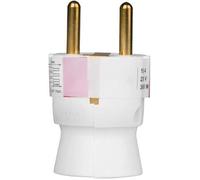 Clavija aérea 16A 250V blanca, ideal para conexiones eléctricas en entornos externos y de alta demanda.